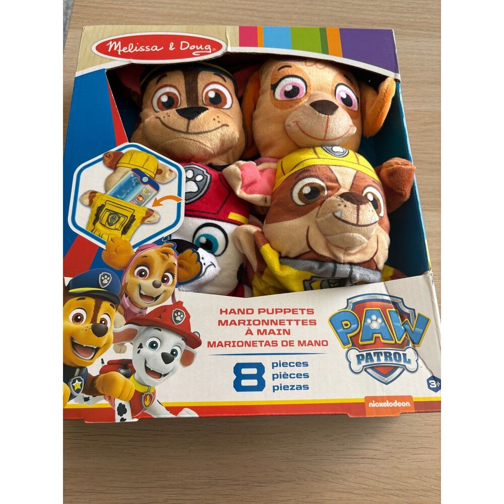 Paw Patrol Hand Puppets 8 Pieces New